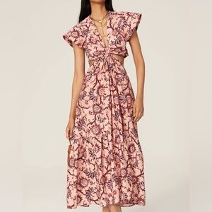 A.L.C. Alexandria Pink Floral Cutout Dress